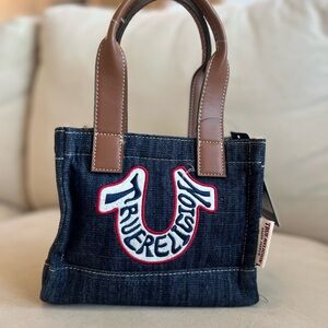 True Religion Blue Denim Mini Tote